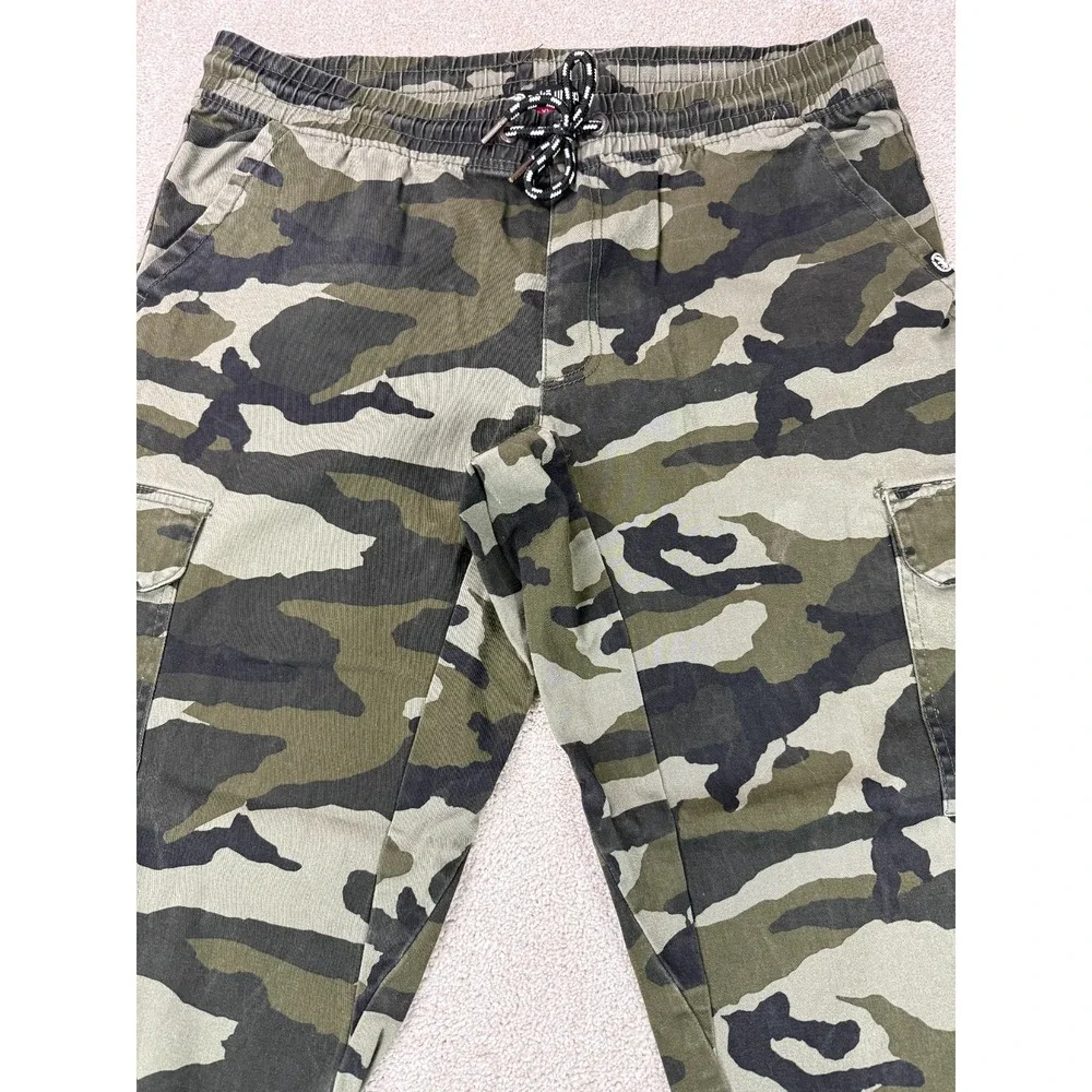 Ecko Unltd. Pants Men's XL Green Military Camo Jogger Gorpcore Streetwear Cargo